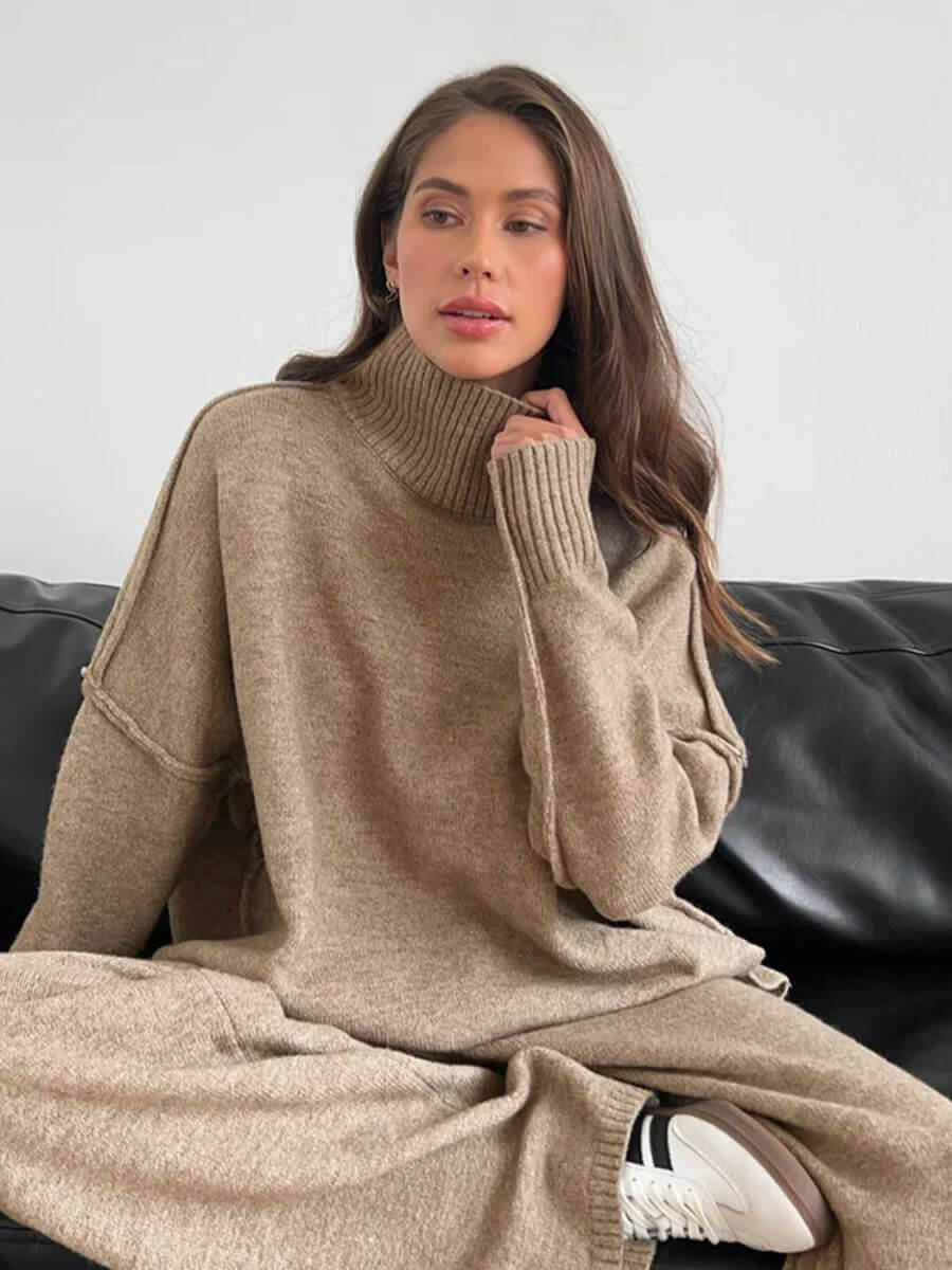 Liora - Strickset mit Rollkragen