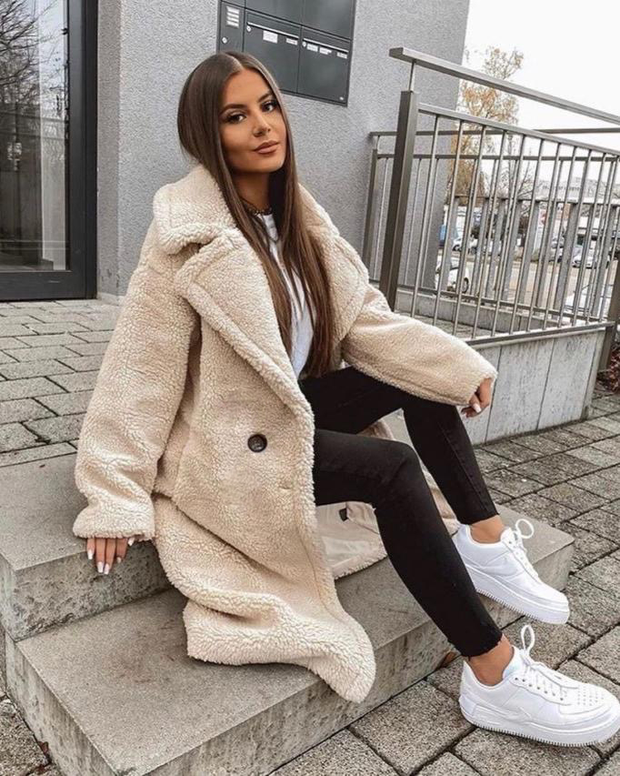 Zoe - Langer Teddymantel