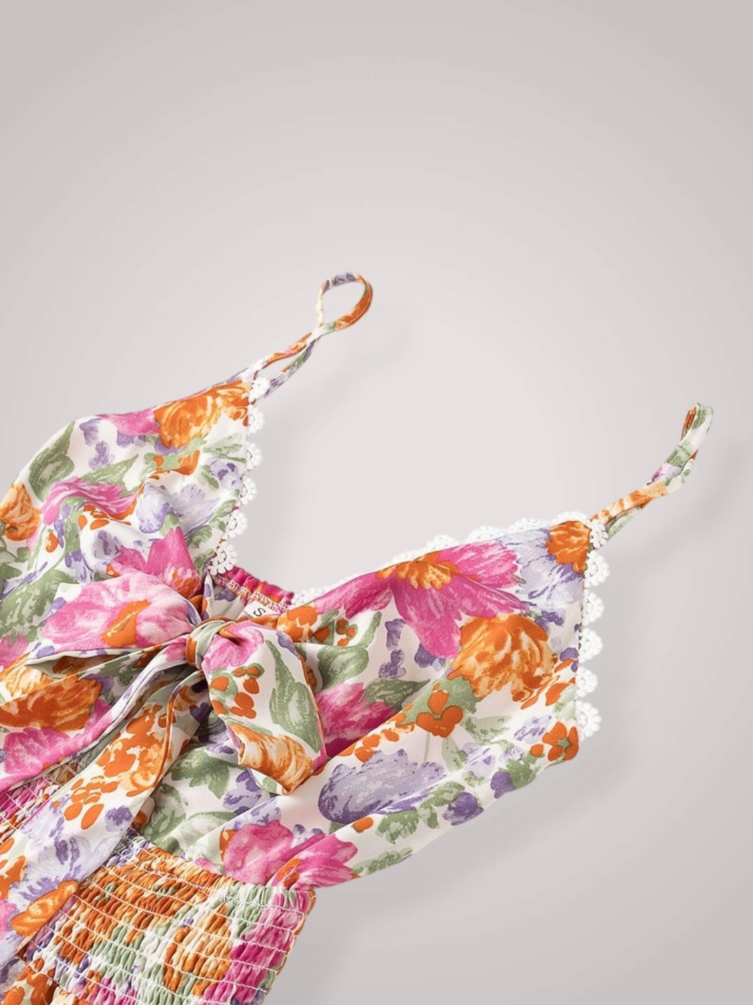 Rosie | Damen Mini-Blumenkleid mit Rüschensaum