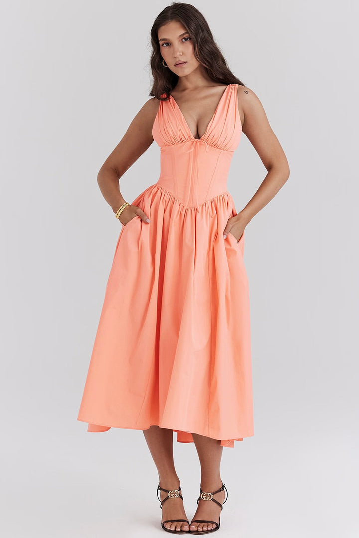 Aeliana - Elegantes, schmeichelhaftes Sommerkleid
