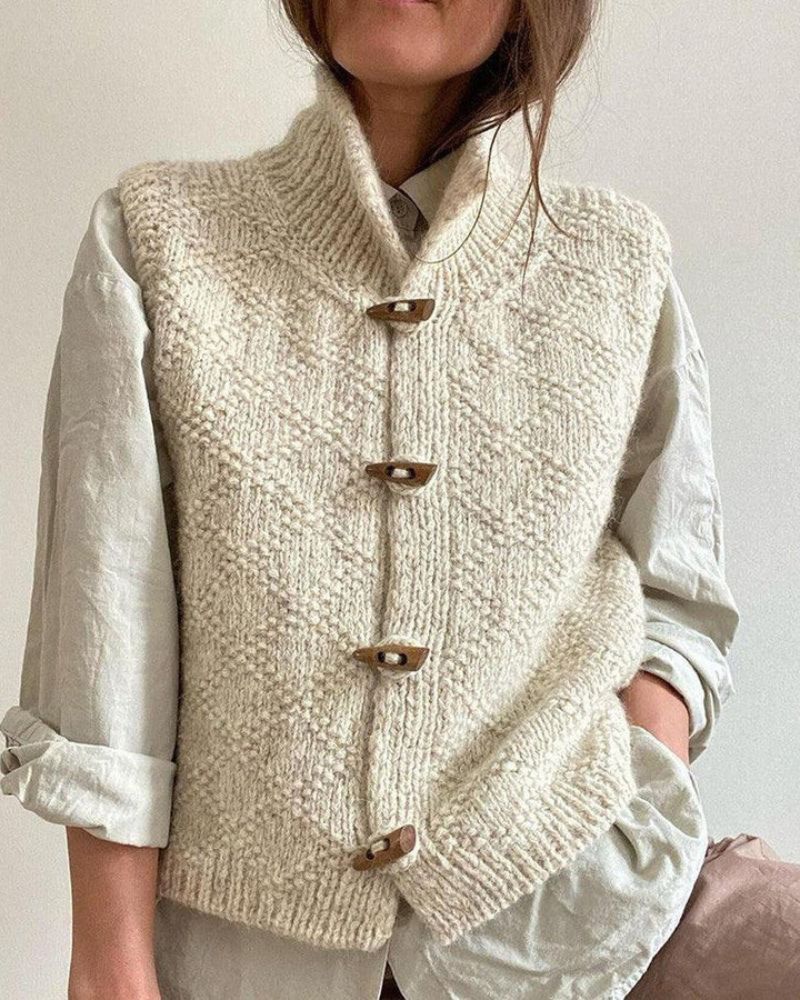 Ingrid™ - Gemütlicher Strick-Ärmelloser Cardigan