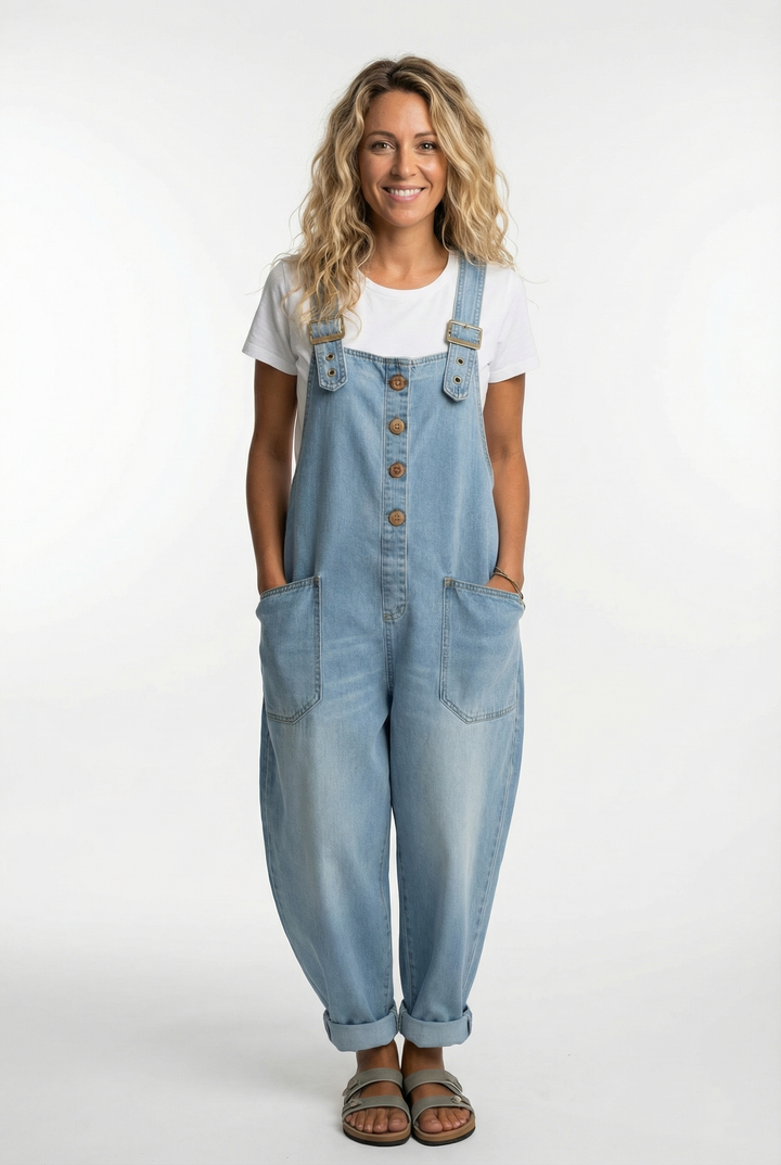 Noelia™ - Vielseitiger verstellbarer Schnallen-Jeansoverall