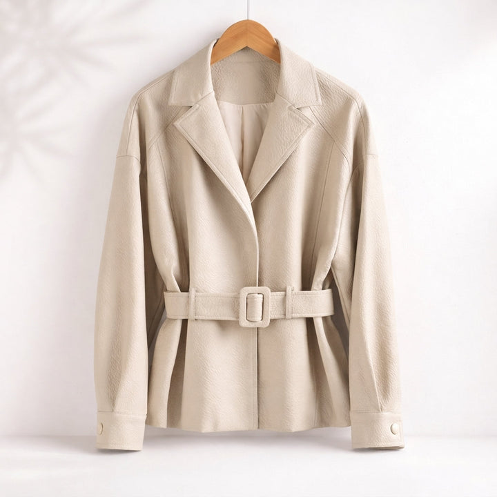 Giacca da donna con cintura, maniche lunghe