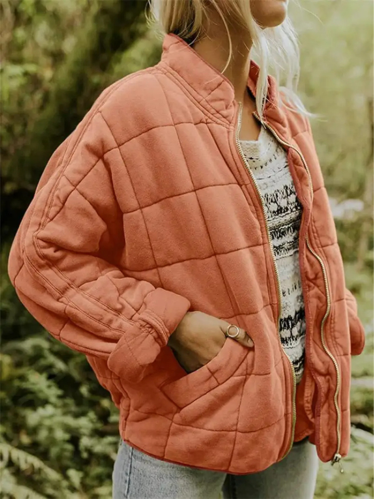 Damen Winterjacke mit Stehkragen und Taschen