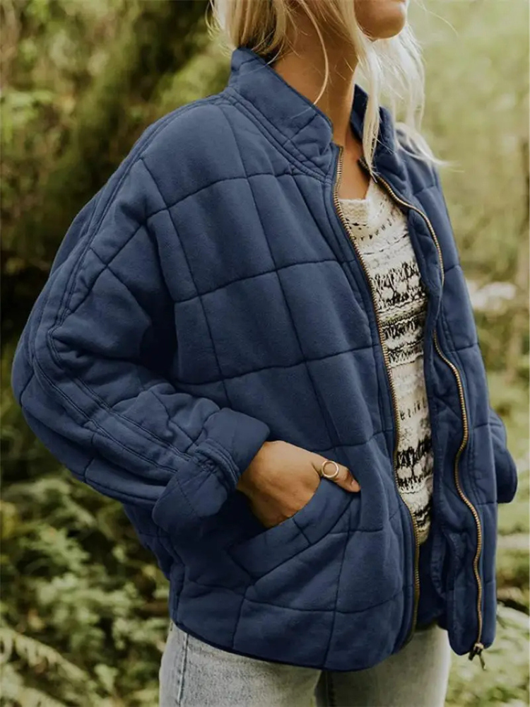 Damen Winterjacke mit Stehkragen und Taschen