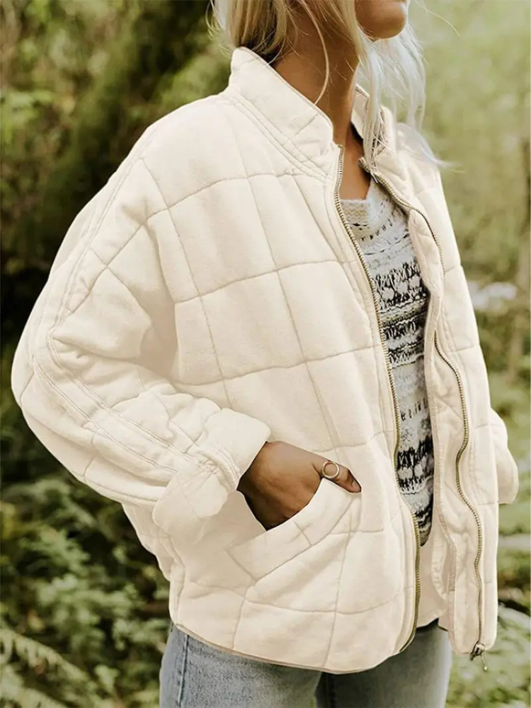 Damen Winterjacke mit Stehkragen und Taschen