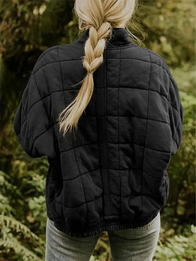 Damen Winterjacke mit Stehkragen und Taschen