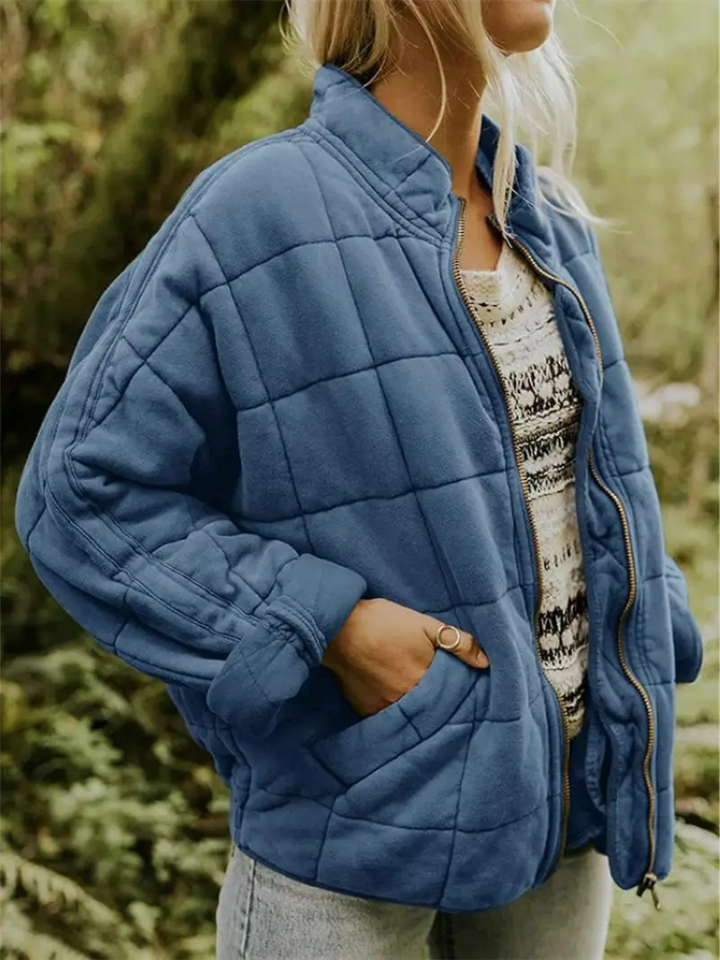 Damen Winterjacke mit Stehkragen und Taschen