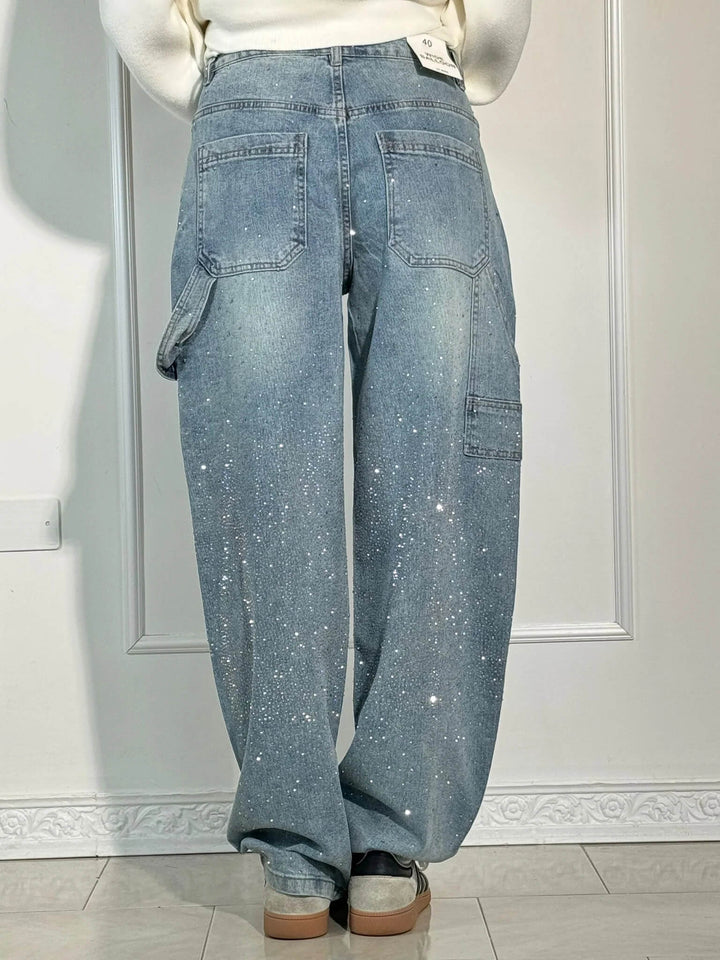 Glänzende Carpenter-Style Denim-Jeans