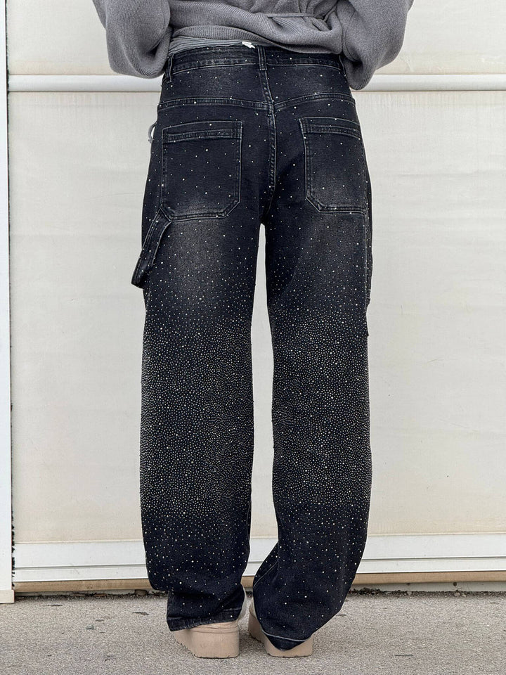 Glänzende Carpenter-Style Denim-Jeans