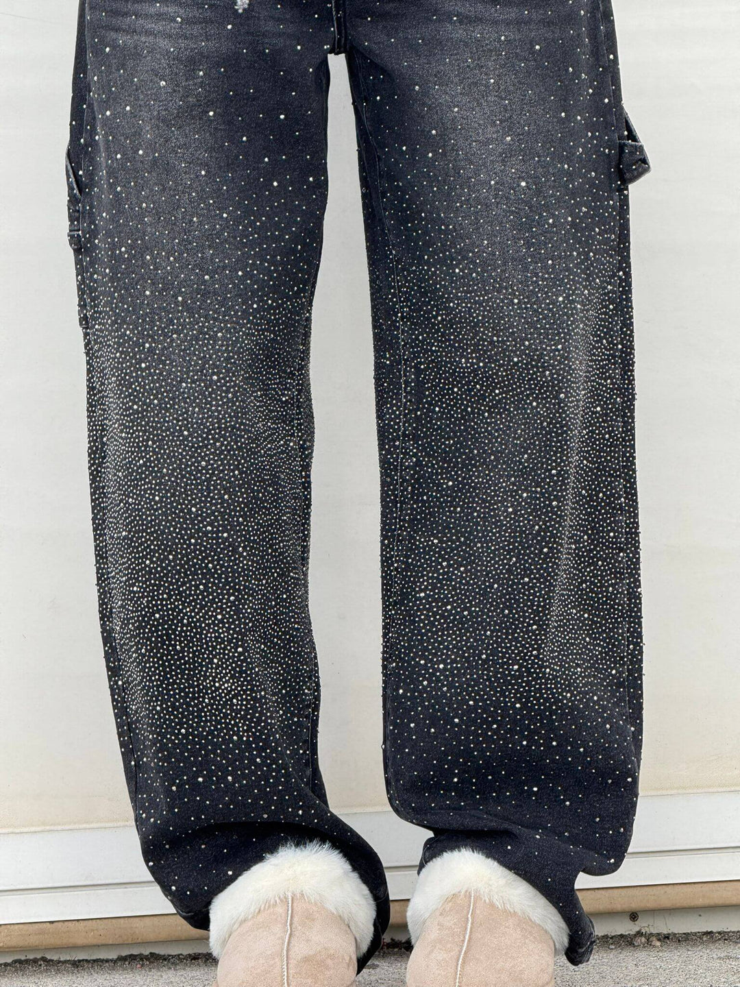 Glänzende Carpenter-Style Denim-Jeans