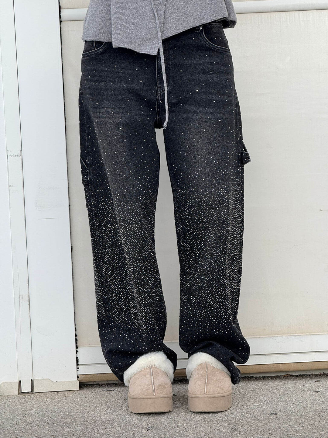 Glänzende Carpenter-Style Denim-Jeans