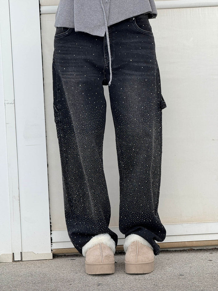 Glänzende Carpenter-Style Denim-Jeans