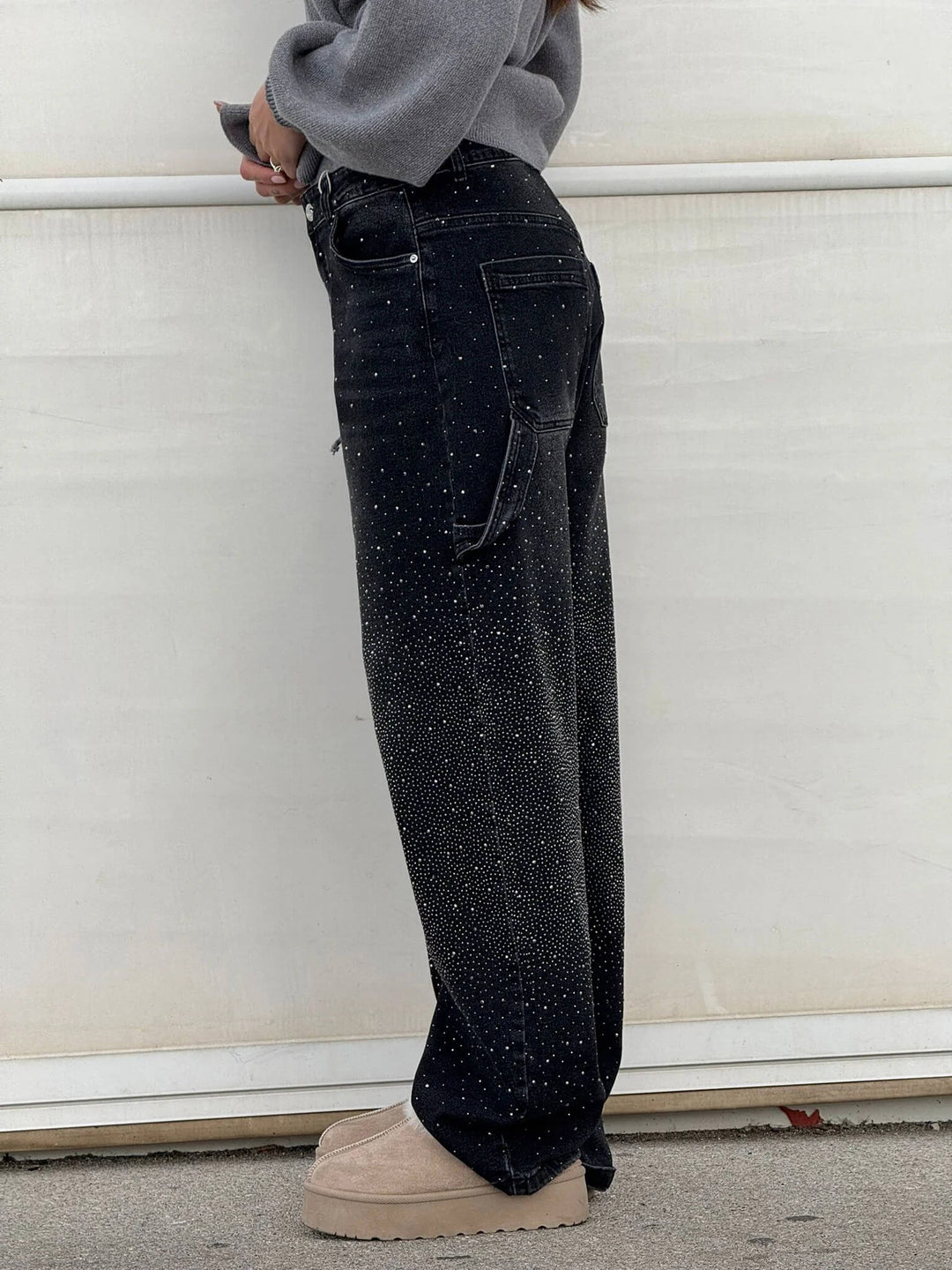 Glänzende Carpenter-Style Denim-Jeans