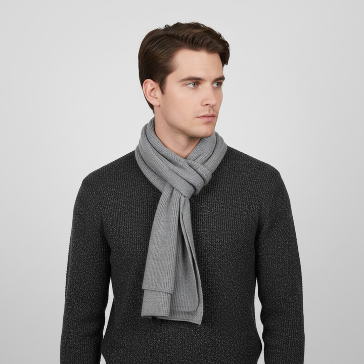 Langer Gestrickter Unisex Schal mit Rippenstruktur