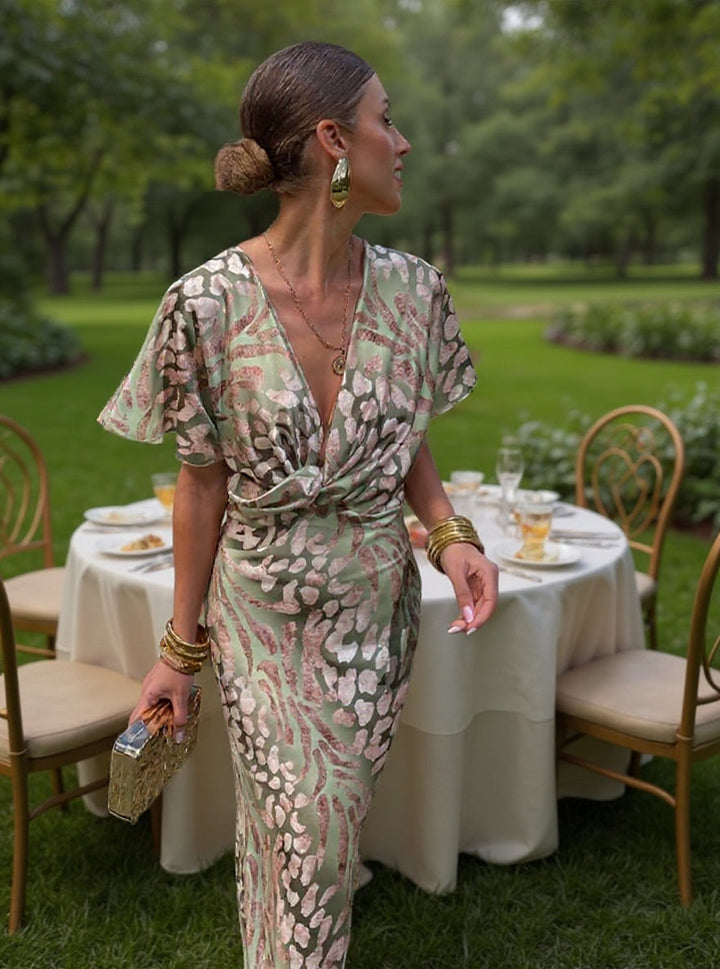 CLARANDRA™ - MIDI-KLEID IN KUPFER