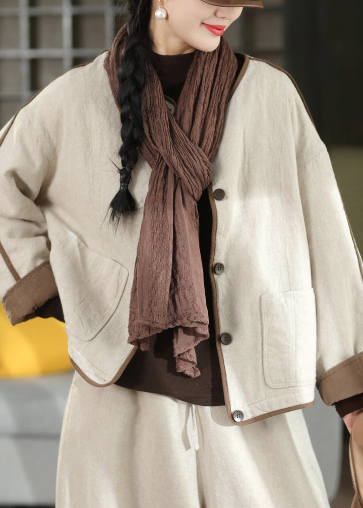 Damen Jacke mit Rundhalsausschnitt, Knöpfen und Taschen