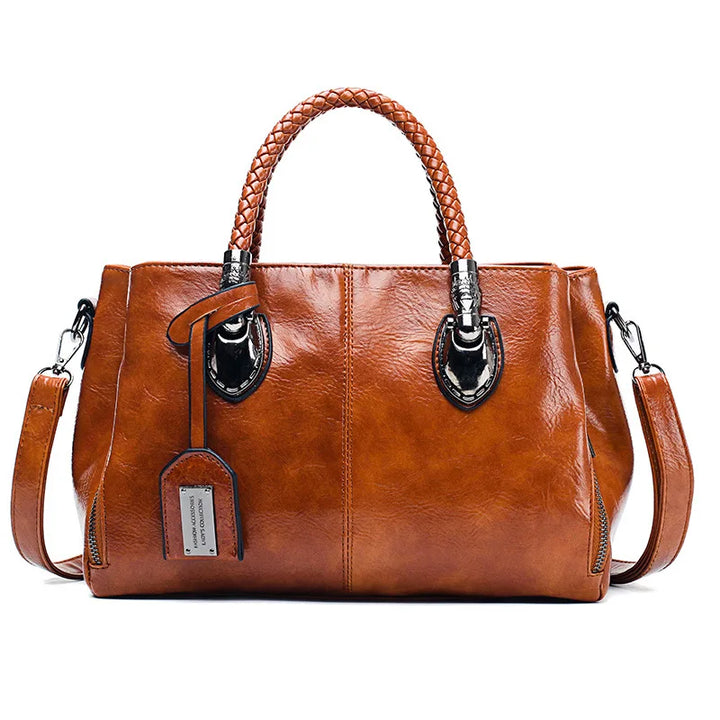 Jarnfrid | Elegante Handtasche mit geflochtenem Griff