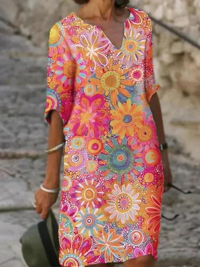Beth™ - Buntes Blumenkleid