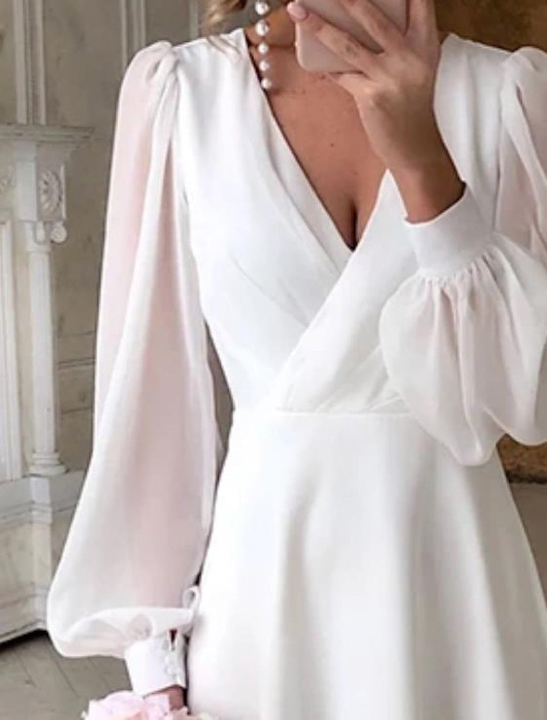 Elegantes Midi-Hochzeitskleid für Frauen