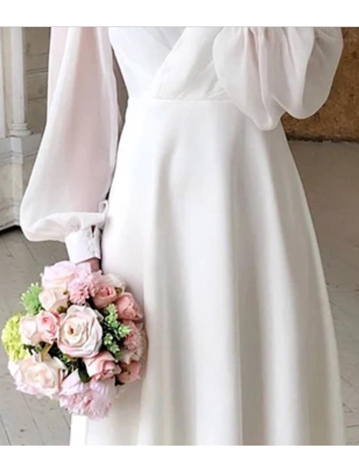 Elegantes Midi-Hochzeitskleid für Frauen
