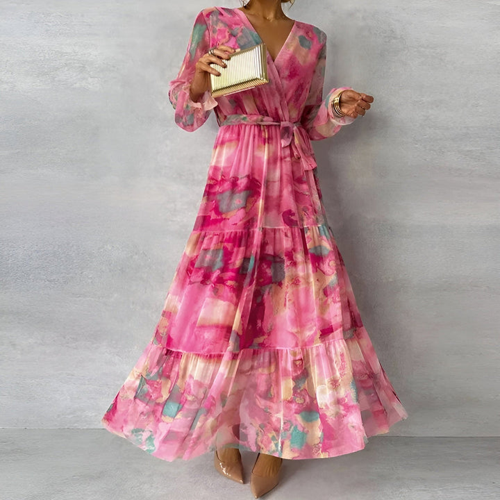Kaelis | Schickes Plissee-Maxikleid für sommerliche Eleganz