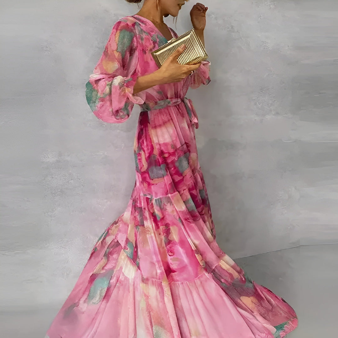 Kaelis | Schickes Plissee-Maxikleid für sommerliche Eleganz