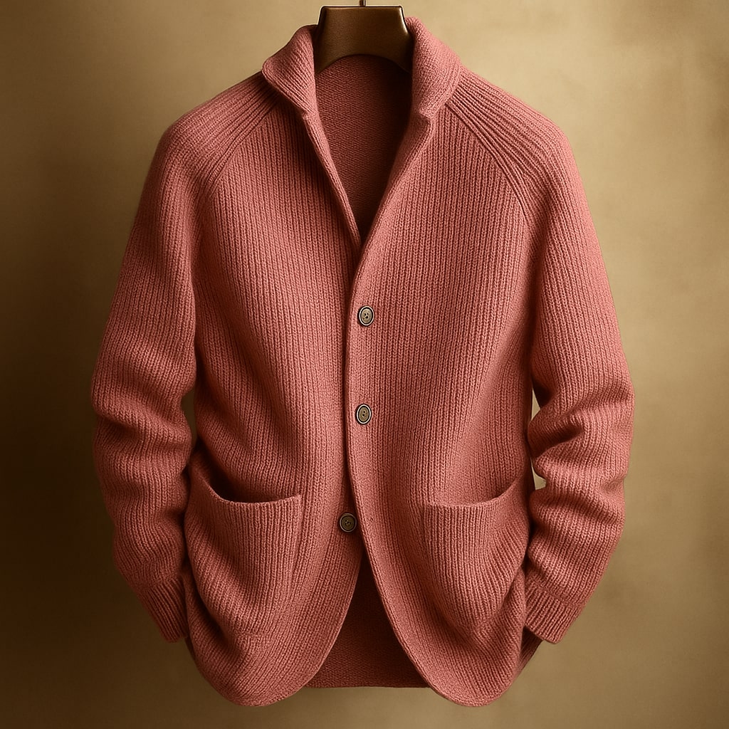 SILVORO | Herren Wollmischung Cordjacke