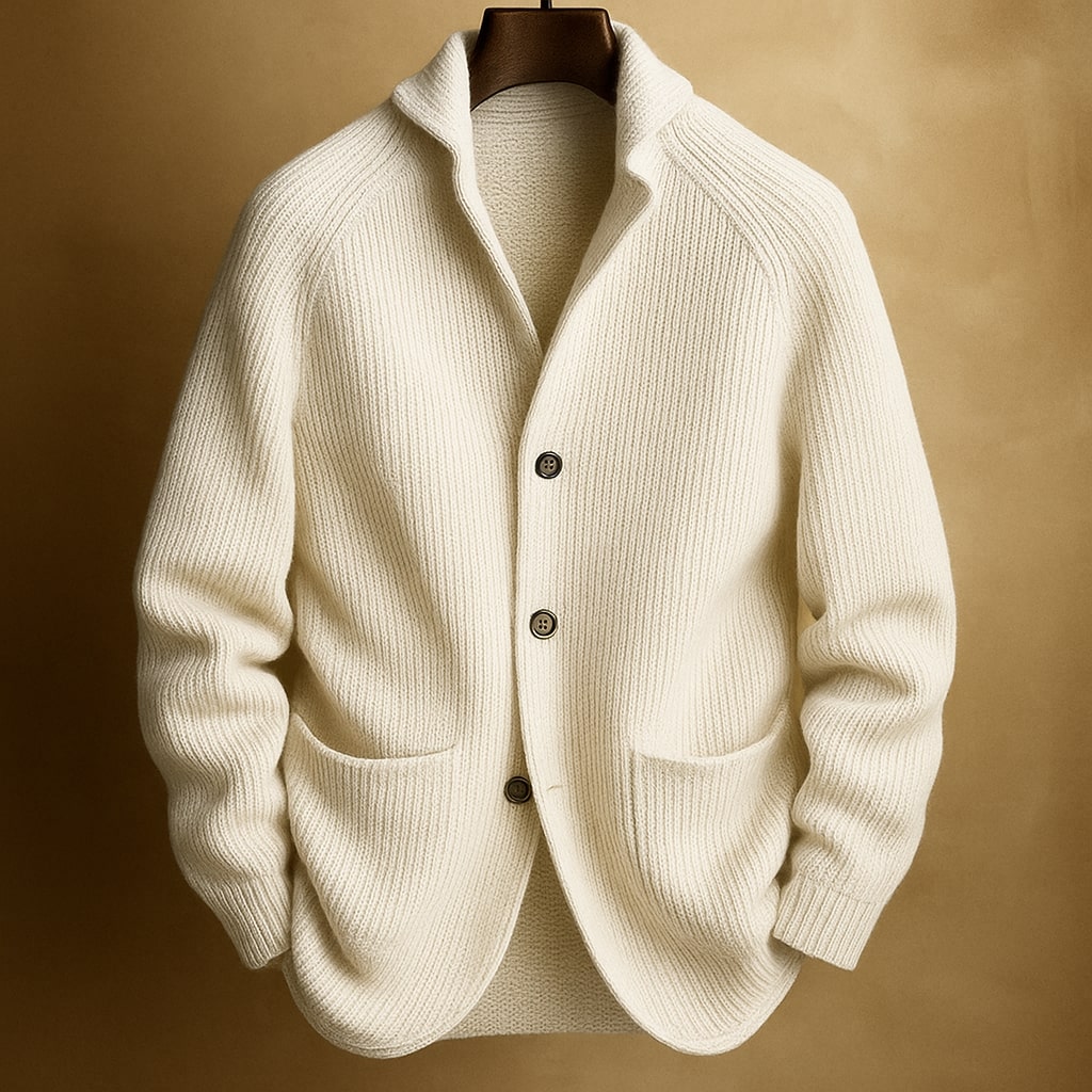 SILVORO | Herren Wollmischung Cordjacke