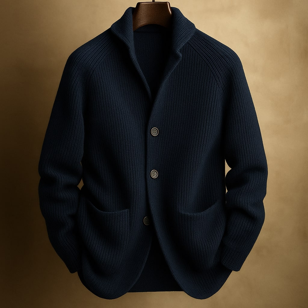 SILVORO | Herren Wollmischung Cordjacke