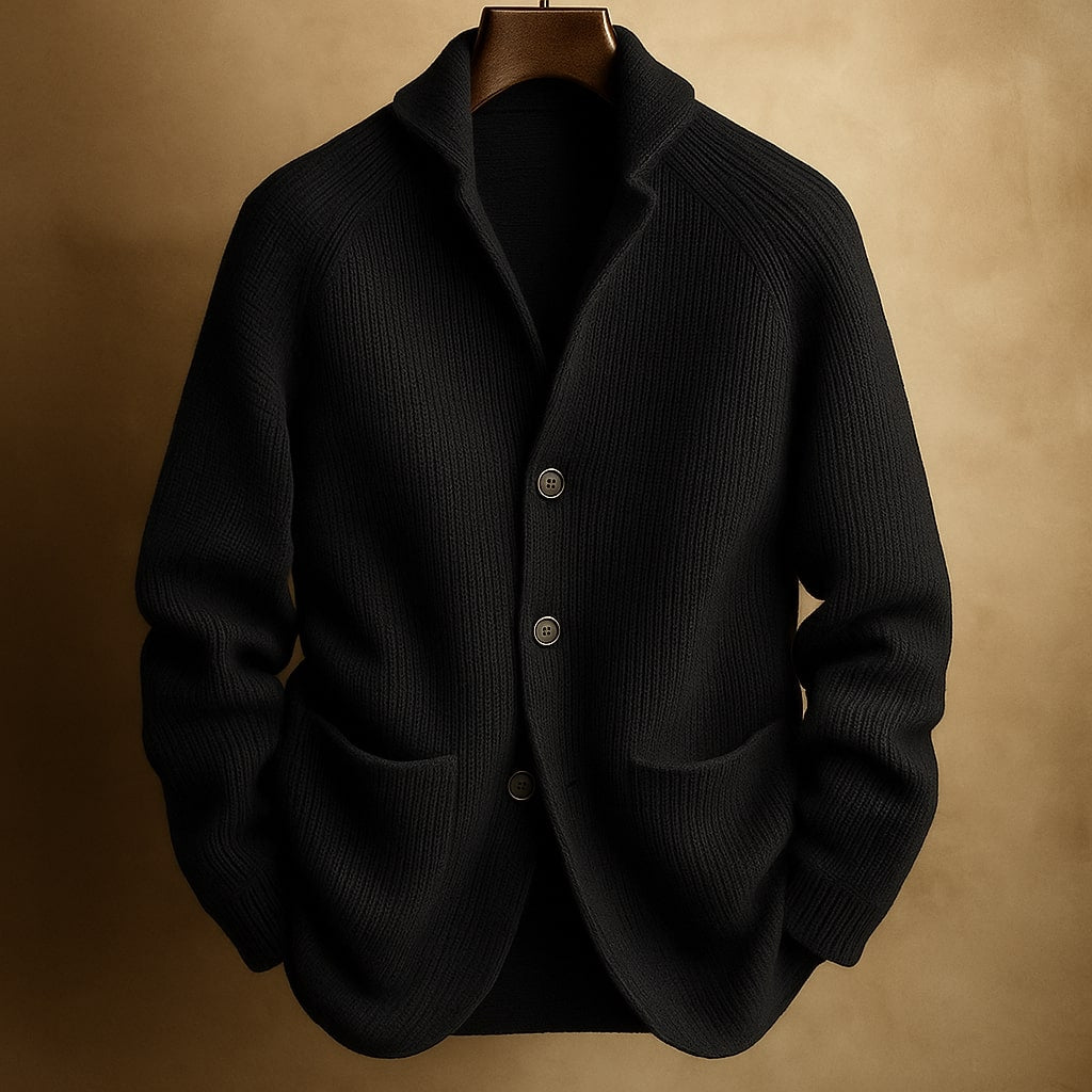 SILVORO | Herren Wollmischung Cordjacke