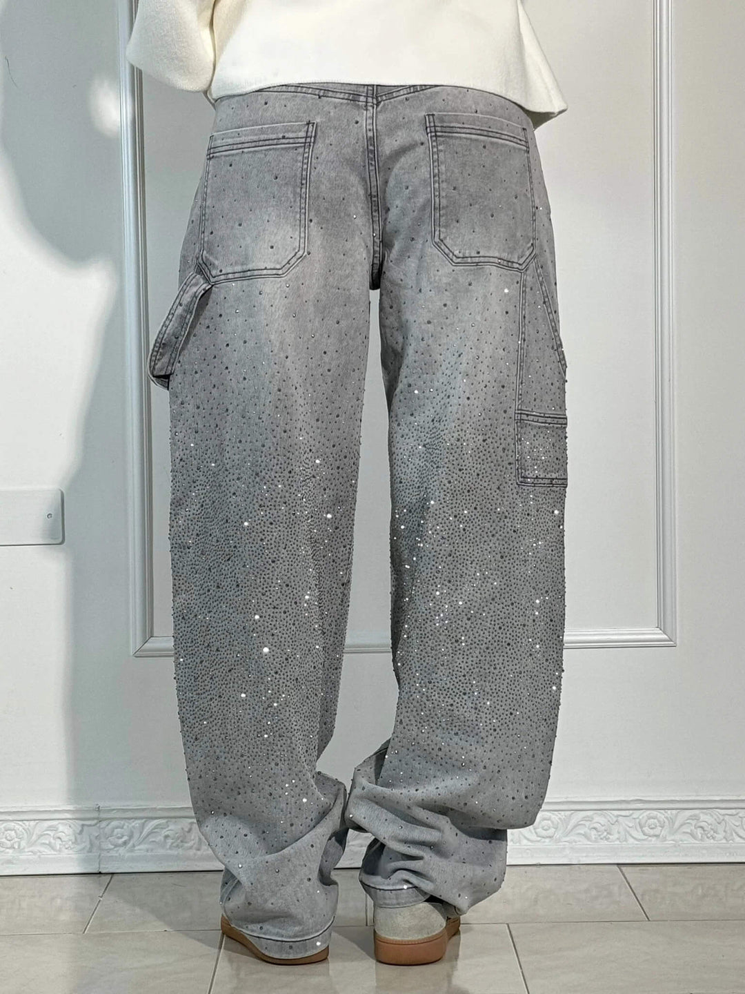 Violette™ - Hose mit hoher Taille und weiten Beinen und Knopftaschen