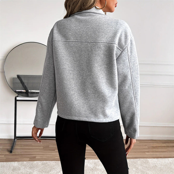 Damen Fleecejacke mit Reißverschluss und Klappentaschen