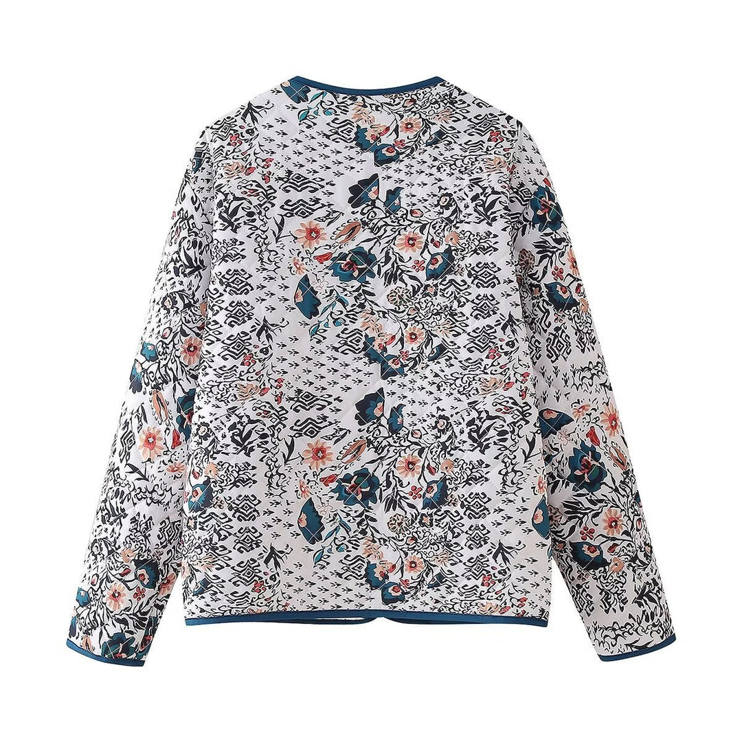 Giacca da donna a maniche lunghe con scollo rotondo e tasche