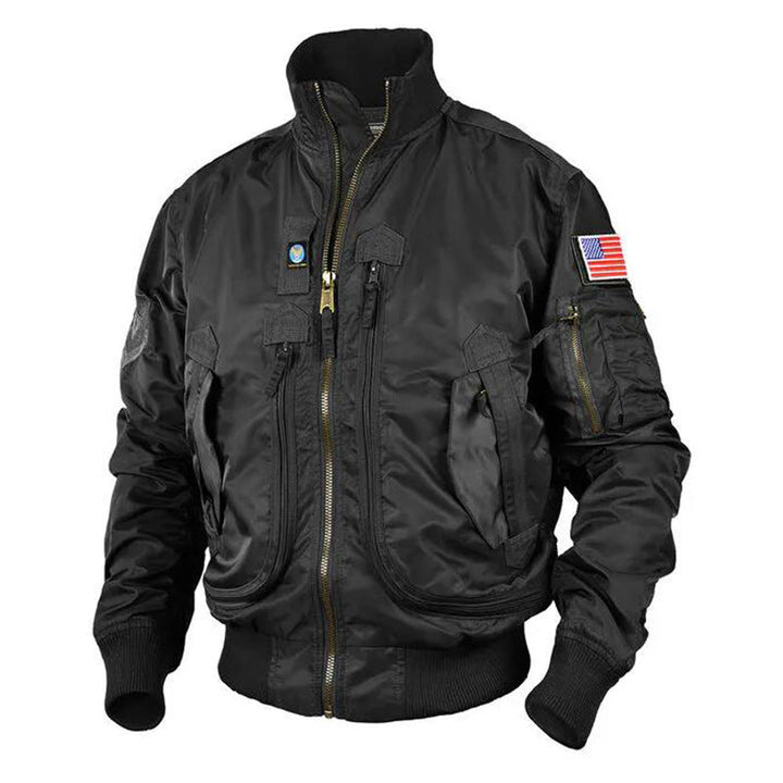 Herren Bomberjacke im Fliegerstil mit Thermofutter und Utility-Taschen