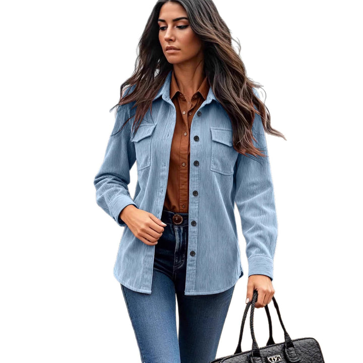 Damen Cordjacke mit praktischen Brusttaschen