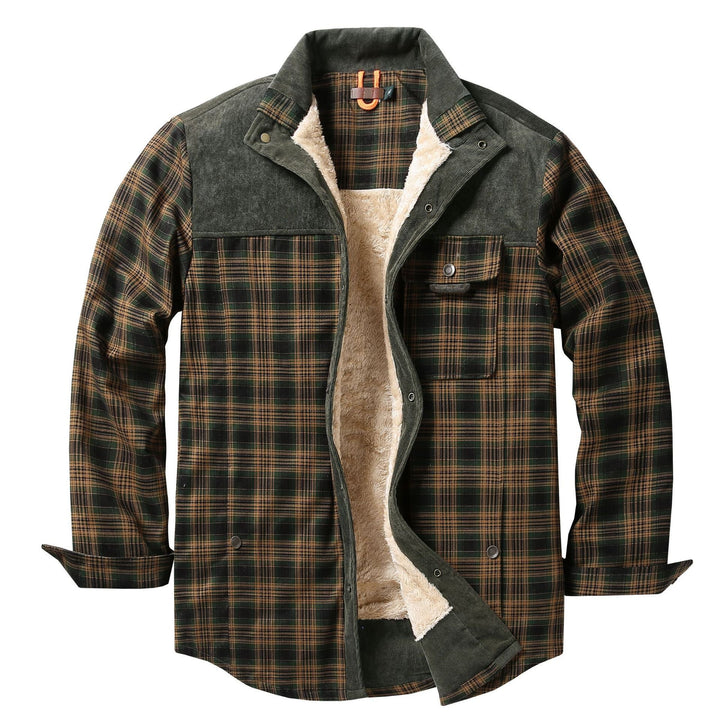 Giacca-camicia da uomo a quadri con tasche