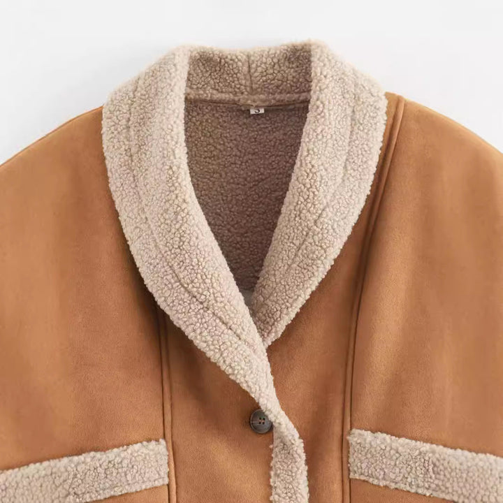 Damen Kurzjacke mit Knöpfen und Taschen
