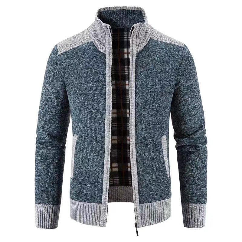 Herren Langarm-Zip-Jacke mit Taschen
