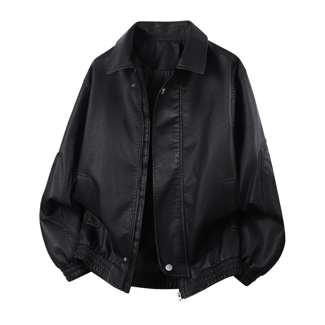 Herren oversized Blouson mit elastischem Saum und verdecktem Reißverschluss