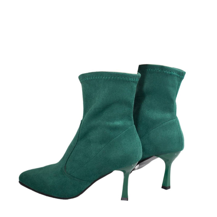Bottines pour femmes avec talon transparent et semelle intérieure rembourrée