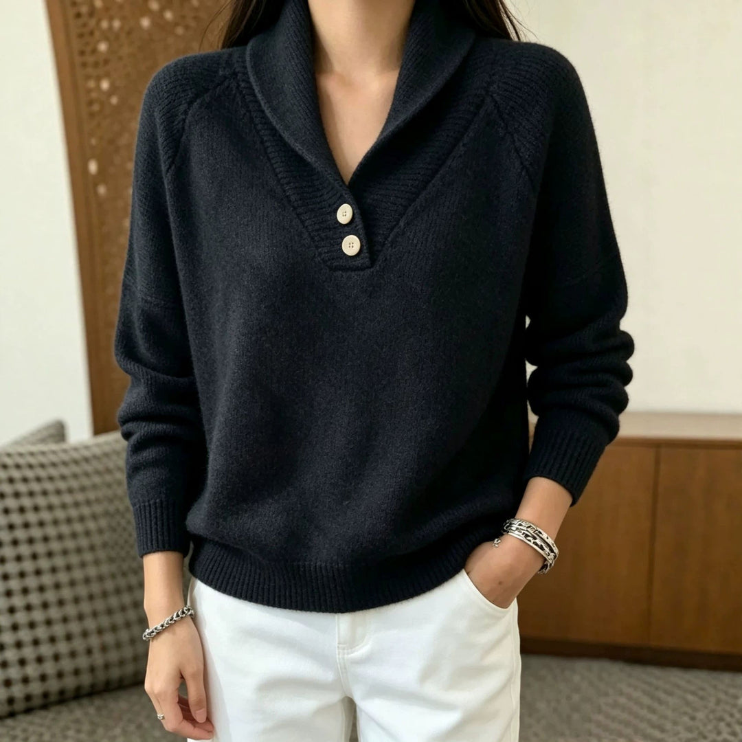 Martha | Jersey de manga larga para mujer con botones