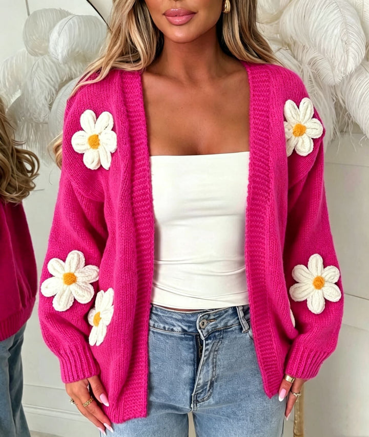 Laura | Damen Oversized Langarm-Cardigan