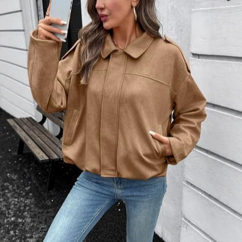 Damen Oversized Jacke mit praktischen Taschen