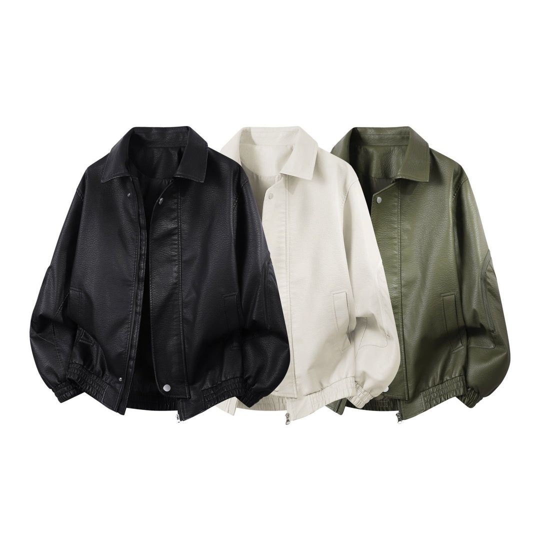Herren oversized Blouson mit elastischem Saum und verdecktem Reißverschluss