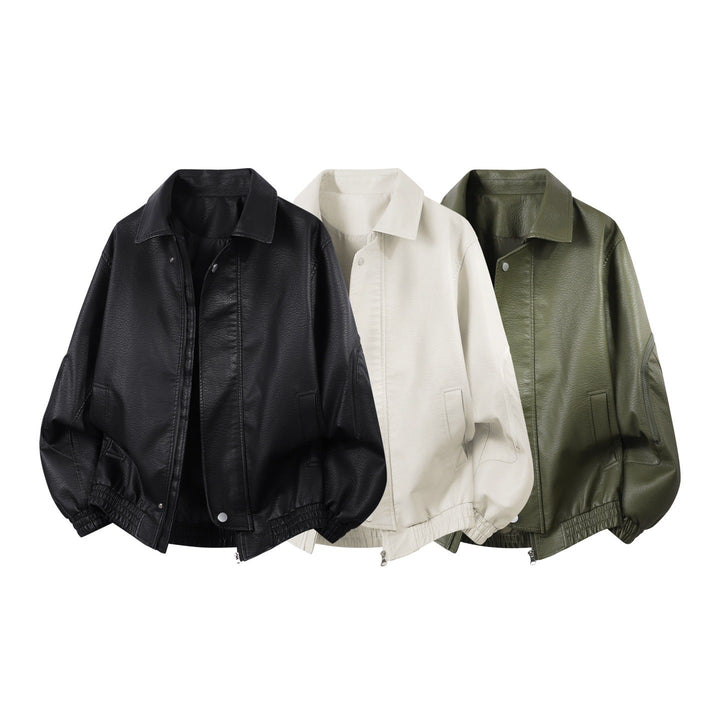 Herren oversized Blouson mit elastischem Saum und verdecktem Reißverschluss