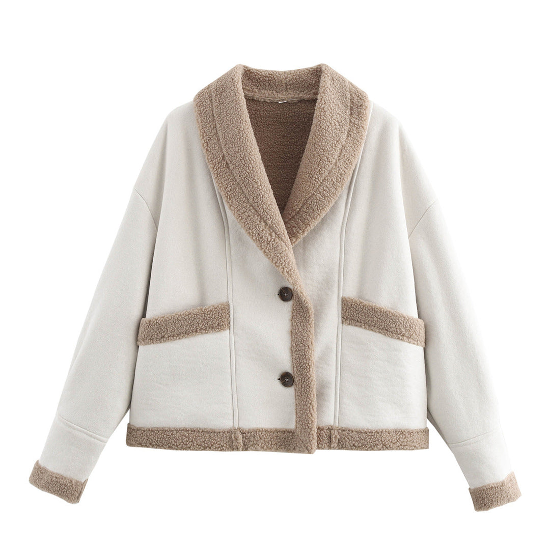Damen Kurzjacke mit Knöpfen und Taschen