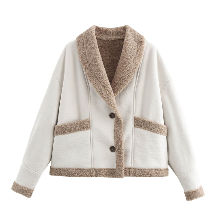 Damen Kurzjacke mit Knöpfen und Taschen