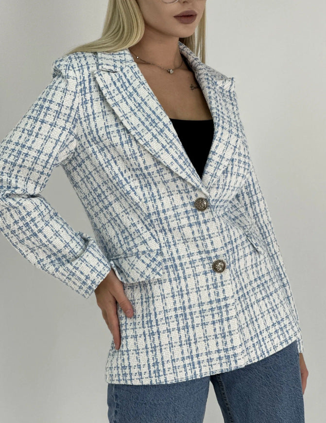 Damen Blazerjacke mit tailliertem Schnitt und eleganten Knöpfen