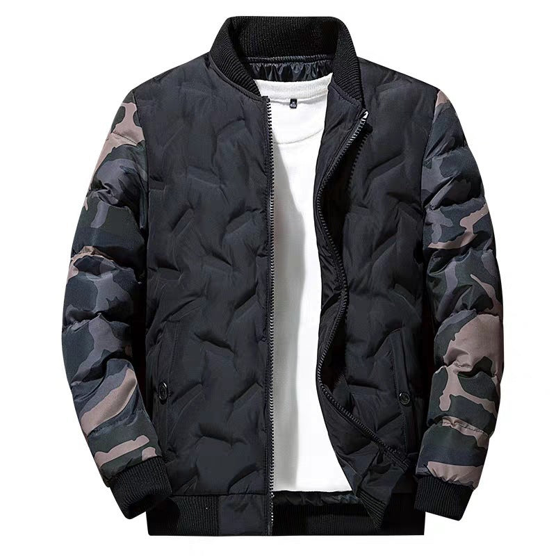 Herren Bomberjacke mit langen Ärmeln und Taschen